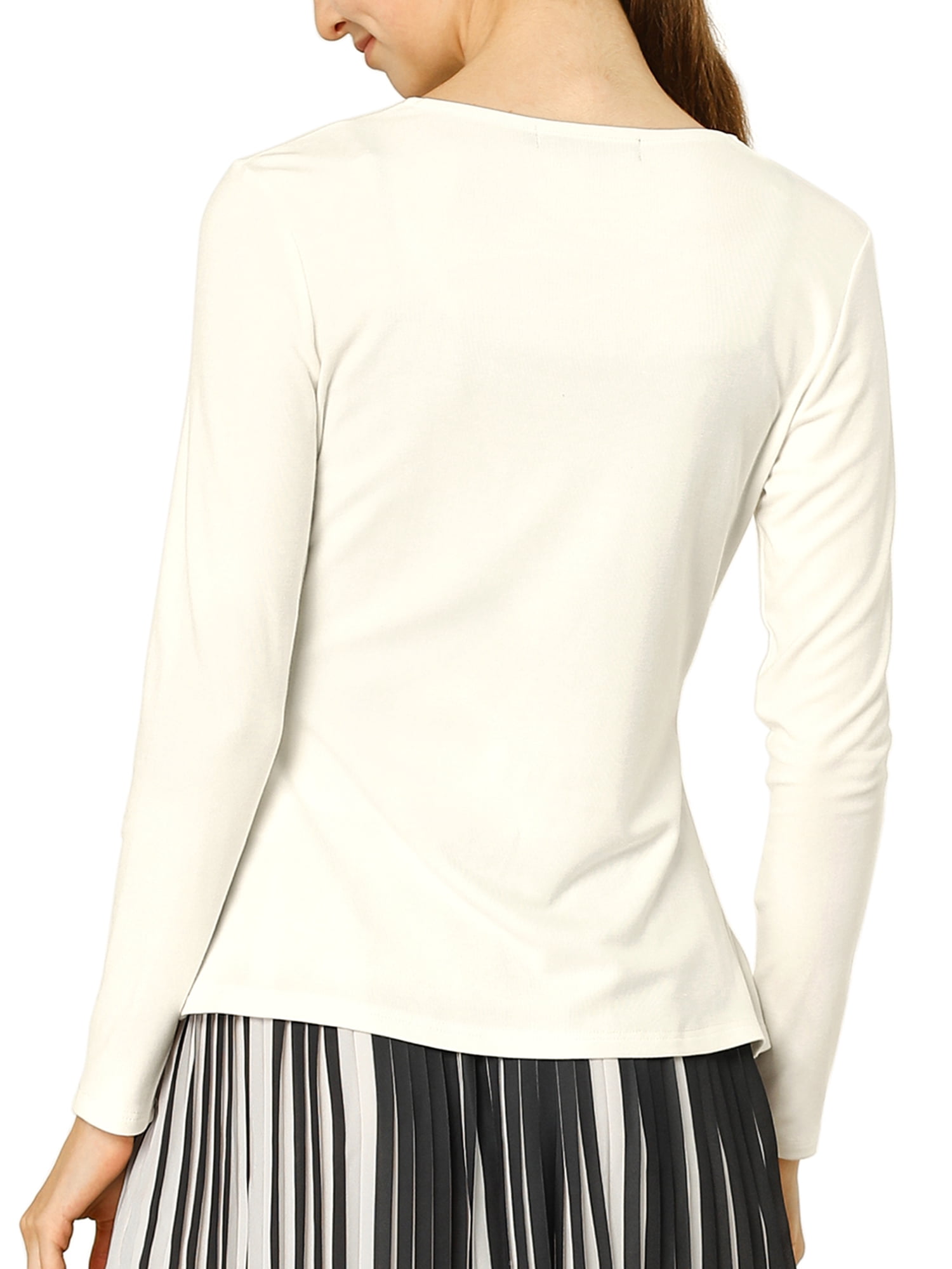 DARING DIVA Women's Tie Front Ruffled Hem Crop Knit Cardigan S White