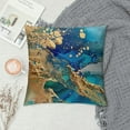 Chilfamy Gold Abstract Pillow Covers Nordic Blue Pillow Cases Teal and