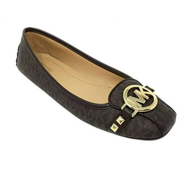 Michael Kors Women's Fulton Moccasin 49T8FUFR1B-847-8 (Brown, Numeric_8) MK Signature