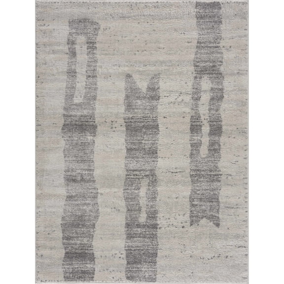 BoutiqueRugs Tigris Polypropylene Medium Pile Area Area Rug - Gray, Ivory - 2' x 3'