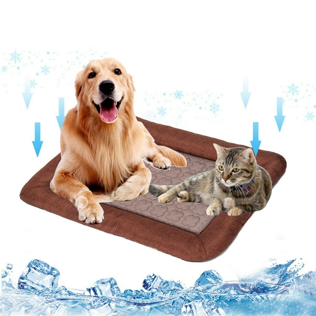 Summer Cool Mat Sleeping Pad Water Absorption Top Bottom Materials Safe Easy Carry Keep Cool For Pet Kids And Adults