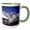 Green/White, variant on 3drose, Snow Covered Peaks Rocky Mountain National Park Colorado, 11oz Magic Transforming Mug
