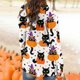 thumbnail image 4 of Moda mujer camiseta de manga larga otoño frente abierto suelto prendas de vestir exteriores blusa estampada abrigo Tops Halloween Cardigan blusa Fridja  hkj2444, 4 of 6