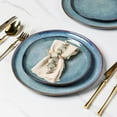thumbnail image 7 of AmorArc Ceramic Dinner Plates Set of 6, 10.5 Inch Handmade Reactive Glaze Stoneware Plates, Rustic Shape Dinnerware Dish Set for Kitchen, Microwave & Dishwasher Safe, Scratch Resistant-Ceylon Blue, 7 of 7