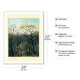 thumbnail image 2 of Rendezvous in the Forest - From an Original Color Painting by Henri Rousseau c.1889 - Bamboo Fine Art 290gsm Paper Print (Unframed) 24x32in, 2 of 4