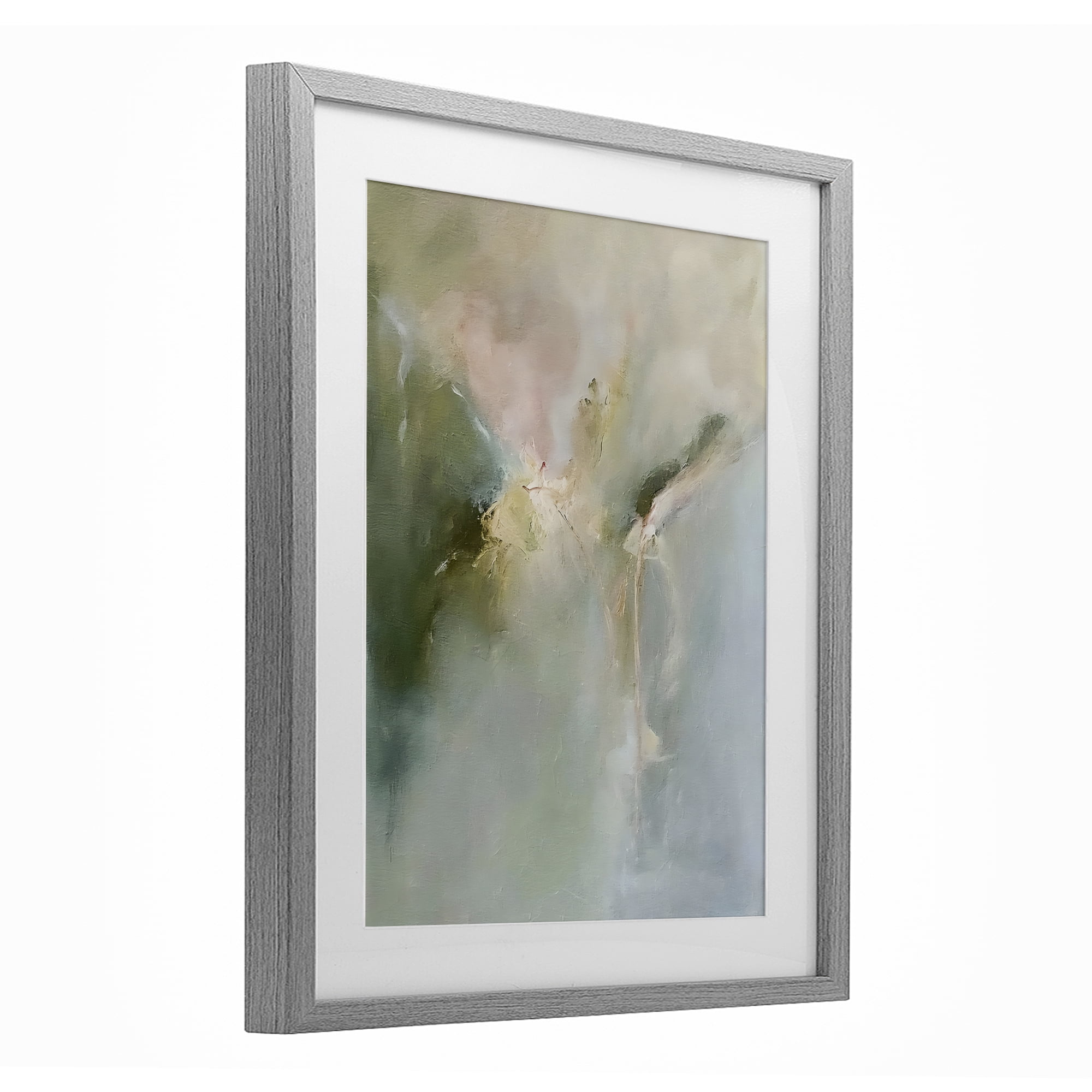 Stupell Industries Ethereal Brushwork Harmony Gray Framed Print Under Glass, design by Riley B