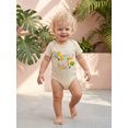 thumbnail image 5 of BemeyourBBs Infant Baby Boy Girl Birthday Romper Outfit Happy Birthday To Daddy Mommy Letters Printed Shirt Newborn Baby Summer Clothes Crew Neck Short Sleeve Print Bodysuit, 5 of 9