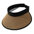 thumbnail image 2 of Tropical Leaf Sun Hat, Wide Brim, Adjustable, PC Material, Coffee, Female, 2 of 4