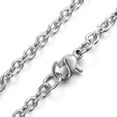 thumbnail image 2 of Tarnish Resistant 304 Stainless Steel Necklaces Cable Chain Necklaces Faceted Stainless Steel Color 19.69 inch(50cm), 2 of 2