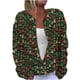 thumbnail image 2 of Cárdigan de mujer, cárdigan de manga larga, ahuecado, color sólido, chaqueta informal, parte superior de poliéster para mujer, 2 of 5