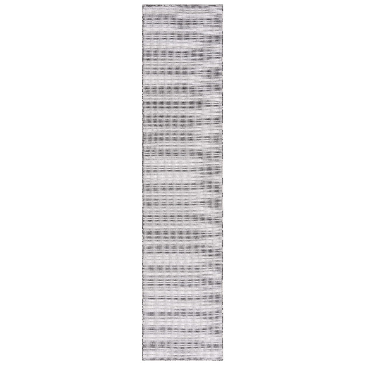 SAFAVIEH Hampton Duana Striped Indoor/Outdoor Area Rug, Black/Ivory, 5'1" x 7'6"