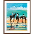 thumbnail image 2 of Art.com Horses on the Beach Art Print by Jane Slivka, Brown Frame Wall Art, 23" x 29", 2 of 5