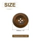 thumbnail image 2 of Uxcell 100Pcs Botones de madera 1.5" 4 agujeros redondos botón de costura manualidad café, 2 of 7