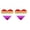 Lesbian, variant on LGBT Heart Pride Earrings for Women Men Rainbow Stud Earrings Transgender Nonbinary Pansexual Bisexual Earrings Jewelry Genderqueer