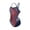 Navy-Red Multi, variant on Arena Women's Swimsuit Challenge Back Marbled