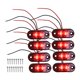 thumbnail image 1 of Unique Bargains Luz de marcador lateral delantera trasera 2 LED para camión, caravana, furgoneta, camión, RV, plástico, rojo (juego de 8), 1 of 1