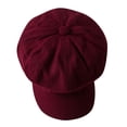 thumbnail image 4 of LEKODE News Boy Hat Summer Beret Flat Cap Paperboy Hat Beret Hats for Women Wool Hats for Women Womens Newsboy Cap Wine One Size, 4 of 6