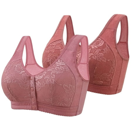 Mceream 2 Pack Minimizer Bras for Women Wireless No Underwire Plus Size Full Coverage Bra Wireless Push Up Bras Comfort Everyday Bra Supportive Everyday Bralettes Plus Size Everyday Bra