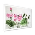 thumbnail image 2 of Designart 'Ancient Pink Lotuses In The Pond II' Traditional Framed Art Print, 2 of 4