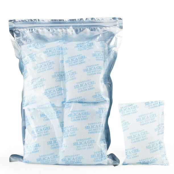 16 Packs 45 Gram Silica Gel Packets Desiccant Dehumidifier, Unscented