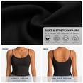 thumbnail image 5 of 2 Pack Women's Spaghetti Strap Crop Cami Tank Tops, U Neck Low Back Slim Fit Sleeveless Layering Camisole, 5 of 8