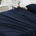 thumbnail image 4 of Sábana plana Sweet Home Collection Ultra Soft Queen azul marino, 4 of 4