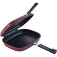 thumbnail image 4 of Happycall Compact Double Pan Jumbo Grill Omelette Flip Pan Square Korea Original (Jumbo, SandPink), 4 of 9