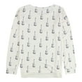 thumbnail image 2 of P.J. Salvage Womens Guitars Pajama Sweater, Off-White, Medium, 2 of 2