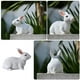 thumbnail image 5 of Exquisita figura de conejo de resina artesanal para decoración del hogar y el balcón., 5 of 6