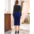 thumbnail image 4 of DARING DIVA Women's Ruffled Ruched Cocktail Midi Skirts Large Royal Blue, 4 of 5