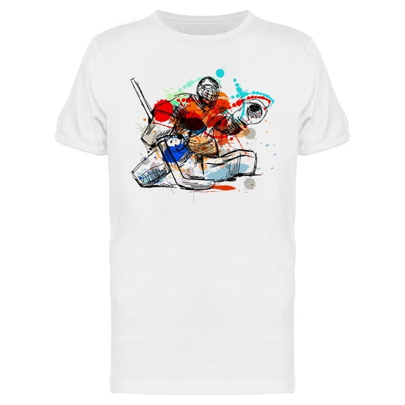 Colored Hockey Goalie T-Shirt Men -Image by Shutterstock, Male x-Large