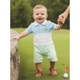 thumbnail image 6 of BemeyourBBs Newborn Baby Boys Golf Outfits Rompers Golf Embroidered Turn Down Collar Button Short Sleeve Bodysuits Jumpsuits Infant Summer Clothes, 6 of 9