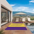 thumbnail image 3 of Conch Mandalas Outdoor Rug for Patio/Deck/Porch, Non-Slip Large Area Rug 3 x 5 Ft, Boho Modern Yellow Purple Abstract Stripe Indoor Outdoor Rugs Washable Area Rugs, Camping Rug Carpet Runner, 3 of 8