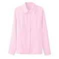thumbnail image 6 of Fancifize Womens Plus Size Dress Shirts Long Sleeve Button Down Shirts Classic Collared Tops Work Office Casual Blouse, 6 of 7