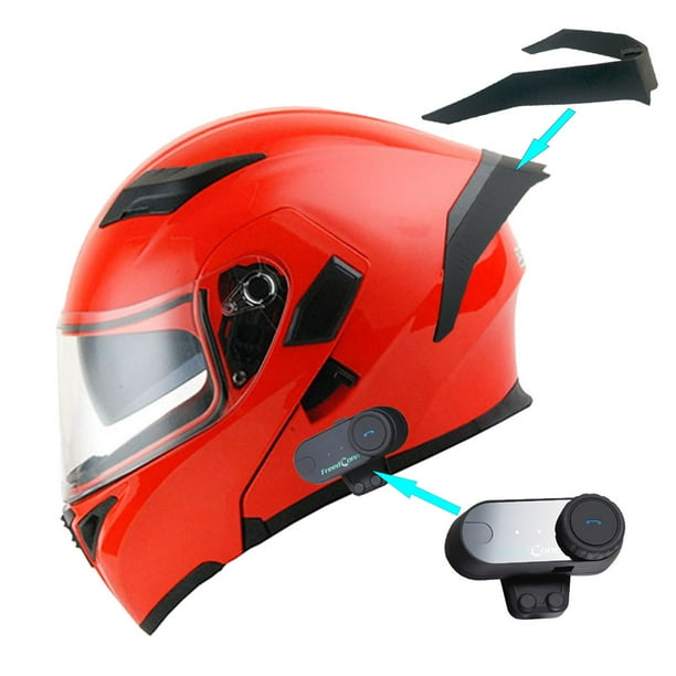 1Storm Motorcycle Modular Full Face Flip up Dual Visor Helmet + Spoiler