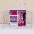 thumbnail image 3 of Teamson Kids Garde-Robe de Poupée en Bois Meubles pour Poupées Bébé Jouet de Jeu de Rôle, 3 of 8