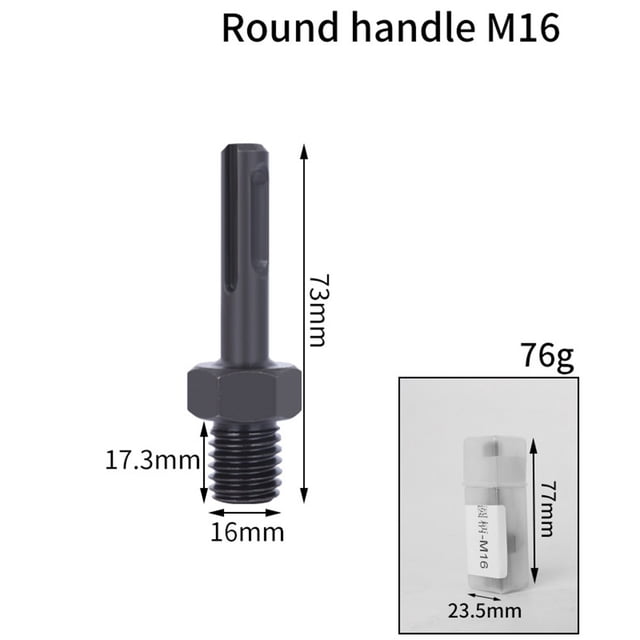 Bgsha M16 M14 to SDS Adapter Drill Converters Connecting Rod Triangular SDS Shank