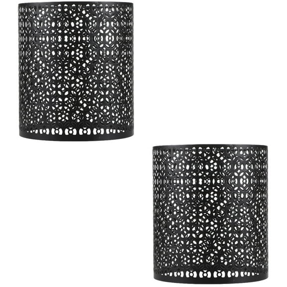 2 Pieces Light Covers for Fixtures Small Lamp Shades Decoration Lampshades Black