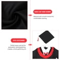 thumbnail image 5 of KAKOWELY Robe de Collation des Grades pour Enfants et Robe de Docteur pour Enfants de 140cm (Ligne Rouge) 23.62"X15.75"X0.08 Pouces, 5 of 5
