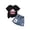 Bunny-Black, variant on Girls Summer Outfit Sets 2 Piece Short Sleeve Graphic T-shirt & Raw Hem Denim Skirt Spring Summer Casual Girls' Clothing Sets (LA-White 3T-4T)