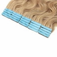 thumbnail image 5 of MY-LADY Body Wavy Tape in 100% Real Human Hair Extensions Curly Hairpiece Skin Weft Full Head 20PCS US 16" #27 Dark Blonde, 5 of 10
