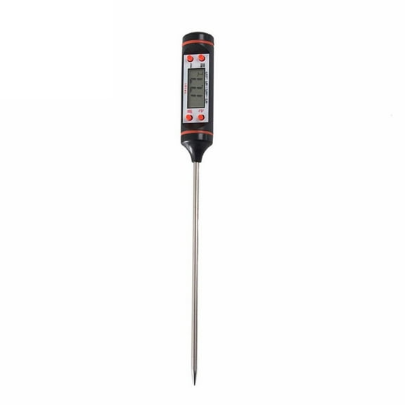 Anvazise Cooking Thermometer Multi-use High Clarity Display Stainless Steel Kitchen Meat Thermometer for Home Black