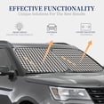 thumbnail image 4 of Disketp 2 Piece Houndstooth Black And White Pattern Windshield Sunshades,Folding Windshield Sun Shade For Car Suv Trucks Sedan,Blocks Uv Rays Sun Visor Protector-Large, 4 of 7