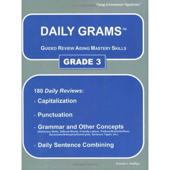 Pre-Owned Daily Grams: Guided Review Aiding Mastery Skill, Grade 3 (Paperback) 0936981342 9780936981345