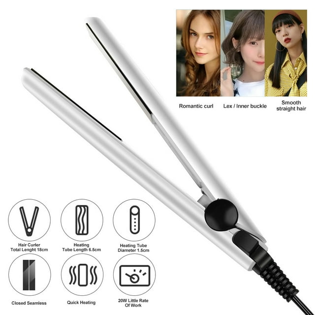 Yeacher Mini Straight/Curly Hair Dual Use Hair Curler Little Rate Of Work Energy Saving Portable Hair Curler