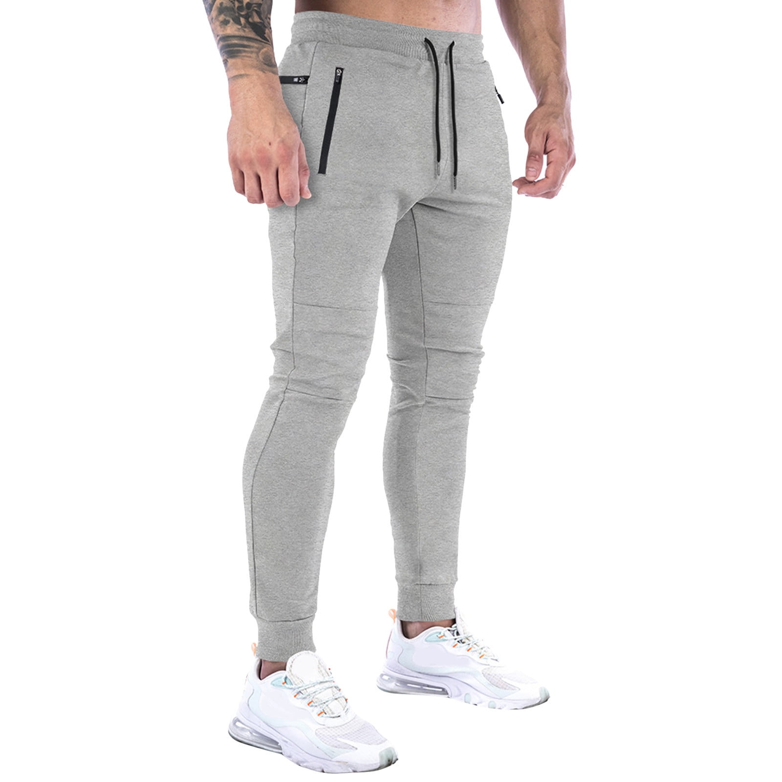 GWAABD Sweatpants for Men with Pockets Muscle Fitness Pants Mens Back ...