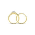 thumbnail image 4 of Diamond Princess 10kt Yellow Gold Round Diamond Bridal Wedding Ring Band Set 1/3 Cttw, 4 of 4