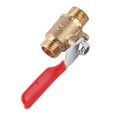 thumbnail image 2 of Lot de 5 vannes à boisseau sphérique à double filetage mâle G1/4 en laiton, accessoire pour compresseur d'air, 2 of 4