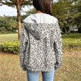 thumbnail image 4 of EnJoCho Girls Leopard Print Hoodie Zip Up Full Zip Hooded Sweatshirt Jacket Long Sleeve Fleece Lined Casual Fall Winter Coat with Pockets for Kids Teens, 4 of 6