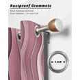 thumbnail image 6 of nqOlkjepod Outdoor Curtains for Patio Waterproof, Pink Ombre Outdoor Privacy Panels Grommet, Abstract Art Moire Ocean Waves Blackout Outside Curtains for Porch/Cabana/Pergola 54"x108", 2 Panels, 6 of 8